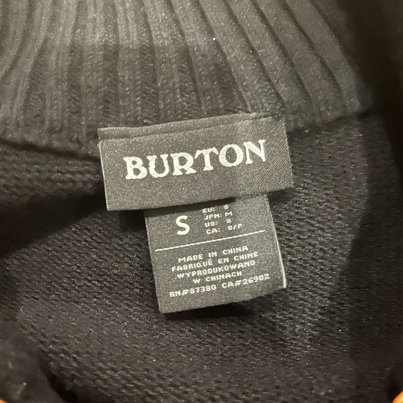 Women's Burton Larosa Sweater Black/Penny Size S - Picture 2 of 6